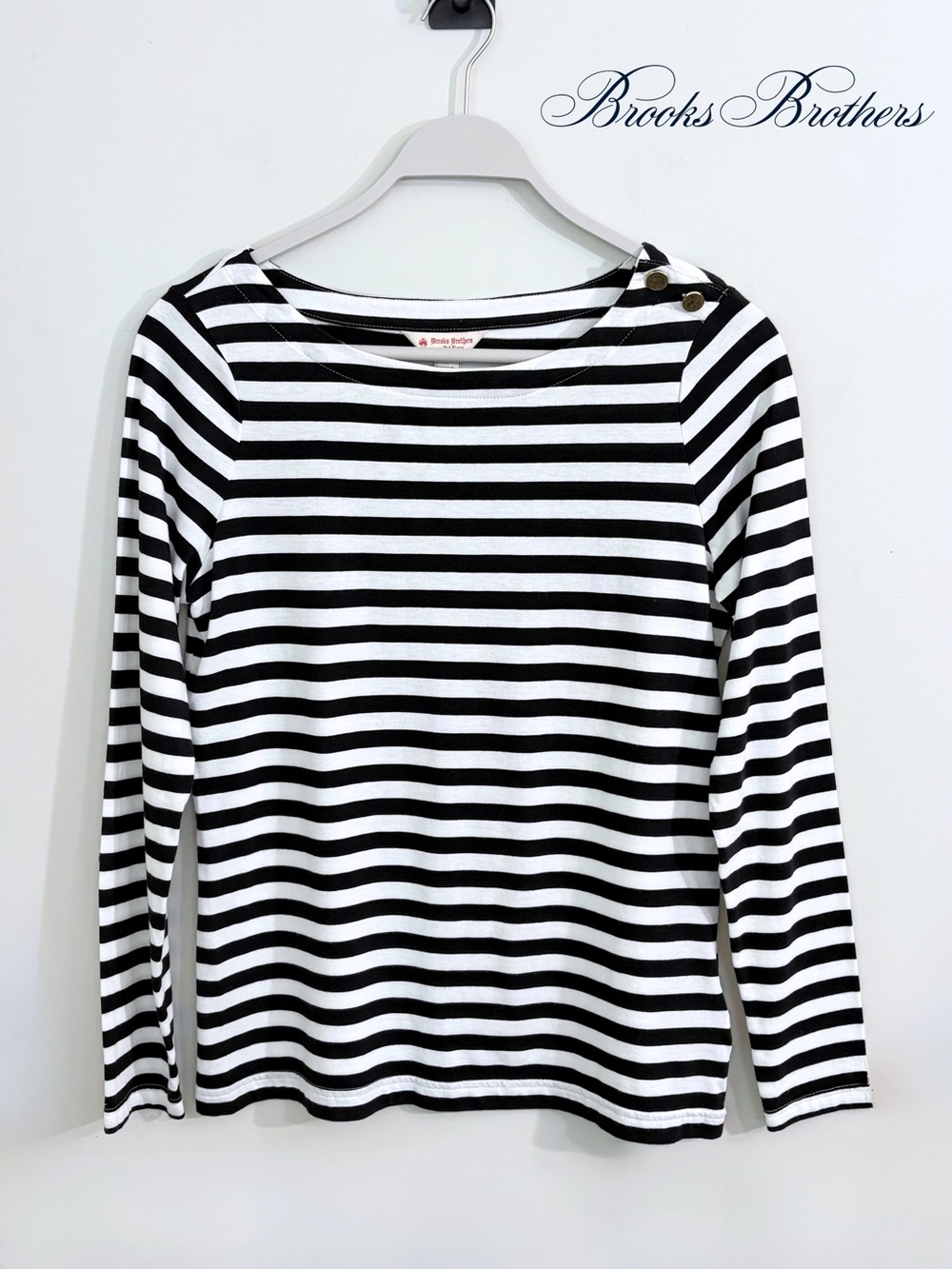 Brooks Brothers Women’s Nautical Striped Boatneck Top